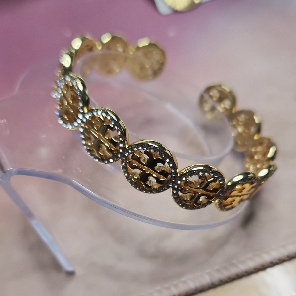 Tory Burch Gold Logo Bracelet